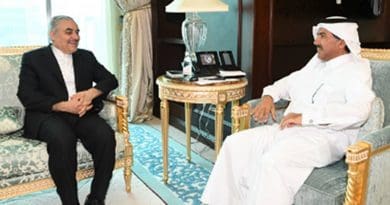 Foreign Ministry Secretary General Dr. Ahmed bin Hassan Al Hammadi meets with HE Iranian Ambassador to Qatar Mohammad Ali Sobhani. Photo Credit: Qatar Foreign Ministry.