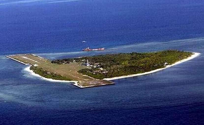 Disputed Pag-asa (Thitu) Island by China and the Philippines in Spratly Islands.