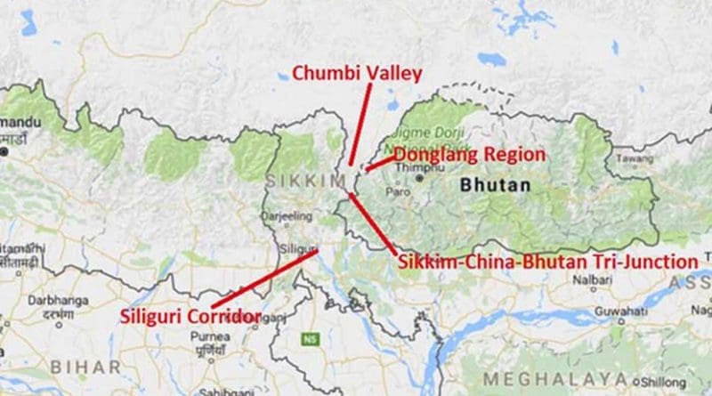 Doklam region involved in the Bhutan-India-China conflict. Source: Indian Defense Review.