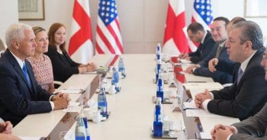 US Vice President Mike Pence with Georgia's PM Giorgi Kvirikashvili. Photo Credit: White House.