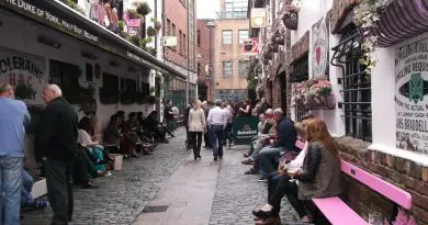 Street scene in Belfast, Northern Ireland.