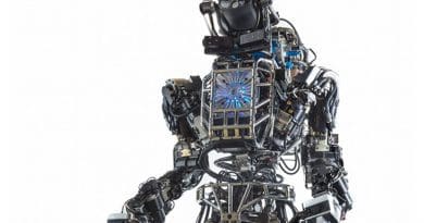 Front view of the humanoid robot Atlas, created by DARPA and Boston Dynamics. Photo Credit: DARPA