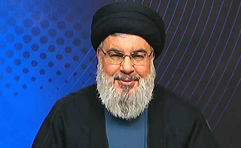 Hezbollah's Secretary-General Hassan Nasrallah. Credit: Screenshot of Hezbollah YouTube video.