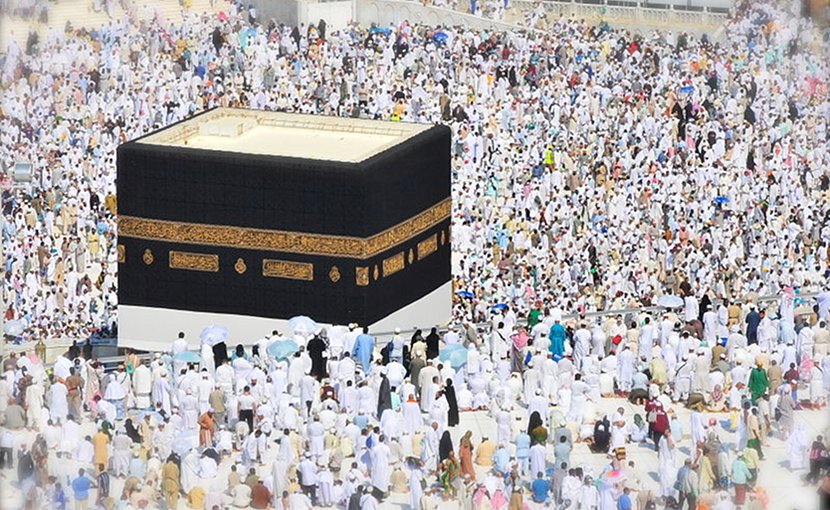 The Hajj begins in Mecca on the eighth day of the last month of the Islamic calendar. On this day, if pilgrims are not already wearing their ihram - two pieces of white cloth for me, simple, loose clothing for women - they must do so. Photo Credit: Fadi El Binni of Al Jazeera English, Wikimedia Commons.