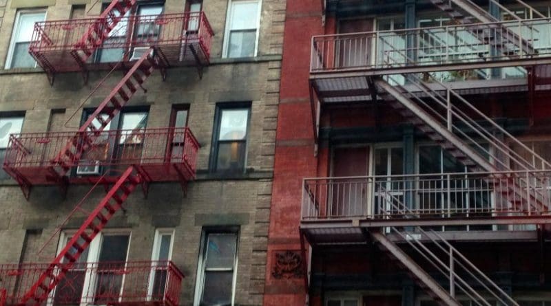 Apartment building in New York.