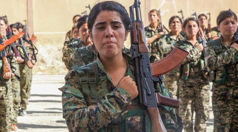 Syrian Democratic Forces trainees, representing an equal amount of Arab and Kurdish volunteers, stand in formation at their graduation ceremony in northern Syria, Aug. 9, 2017. Army photo by Sgt. Mitchell Ryan