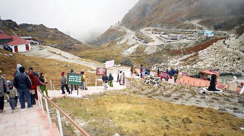 Stairs leading to Nathu La Pass from Indian side, and near Doklam. Credit: Wikimedia Commons.
