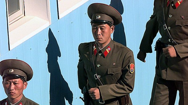 North Korea soldiers. Photo by TSGT James Mossman, U.S. Air Force, Wikipedia Commons.