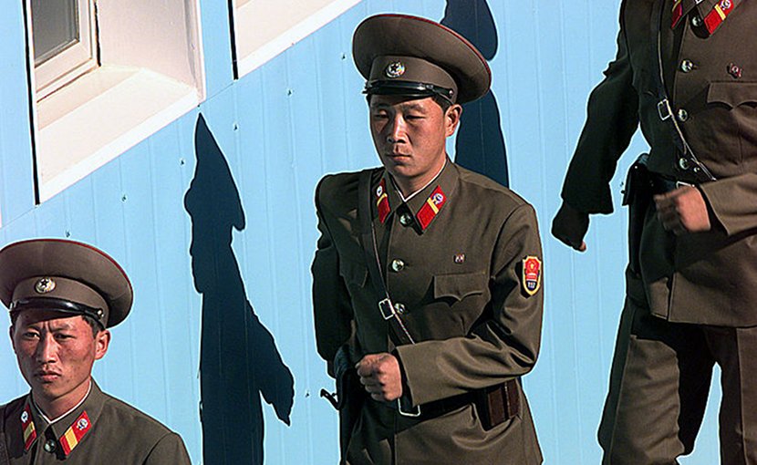 North Korea soldiers. Photo by TSGT James Mossman, U.S. Air Force, Wikipedia Commons.