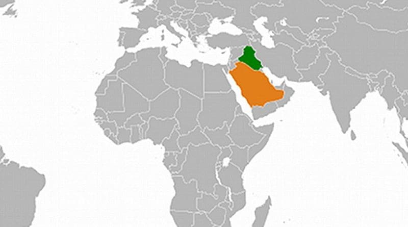 Locations of Iraq and Saudi Arabia.