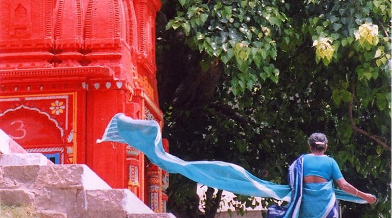 A woman in India.
