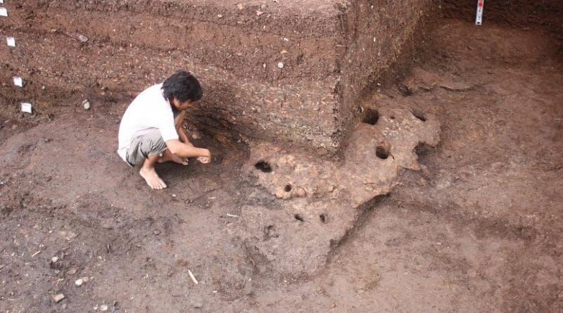 This is the Rach Nui site in Southern Vietnam under excavation. Credit ANU