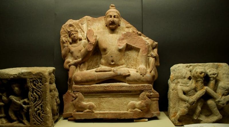 Image of a sculpture found in Devnimori excavation. Vadnagar Museum. Photo by Vatsal Vekaria.