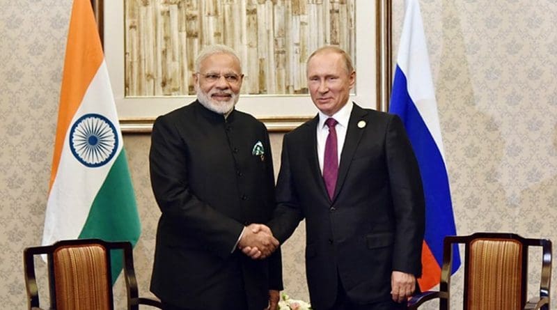 India's Prime Minister Narendra Modi with Russia's President Vladimir Putin meeting on sidelines of BRICS2017. Photo Credit: India PM Office.