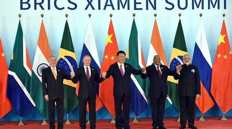BRICS Xiamen Summit 2017 group photo. Photo Credit: India's PM office.