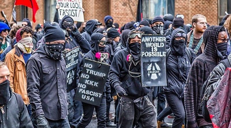 File photo of Antifa protestors. Photo by Mobilus In Mobili, Wikimedia Commons.