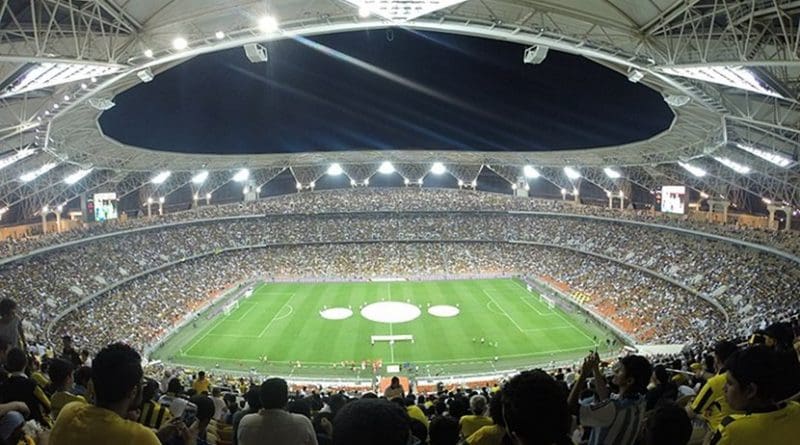 File photo of King Abdullah Sports City in Jeddah, Saudi Arabia. Photo by Manaf228, Wikipedia Commons.