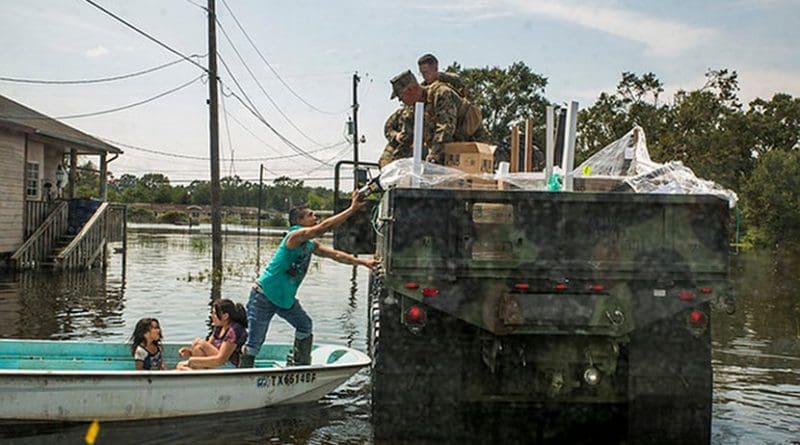 U.S. Marines aid Hurricane Harvey victims. U.S. Marine Corps photo by Lance Cpl. Niles Lee