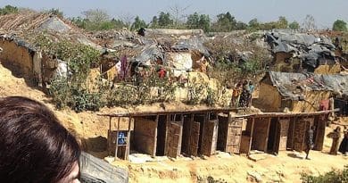 Kutupalong Refugee Camp in Cox's Bazar, Bangladesh. The camp is one of three, which house up to 300,000 Rohingya people fleeing inter-communal violence in Myanmar. Credit: Wikimedia Commons.