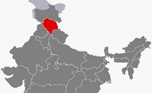 Location of Himachal Pradesh in India. Source: WIkipedia Commons.