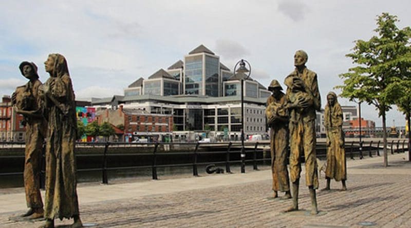 Famine persists with opulent power behind it: sculpture by Rowan Gillespie (Photo credit Christine Mitchell CC BY-SA 2.0)