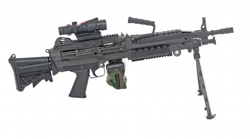 A M249 light machine gun. Source: WIkipedia Commons.