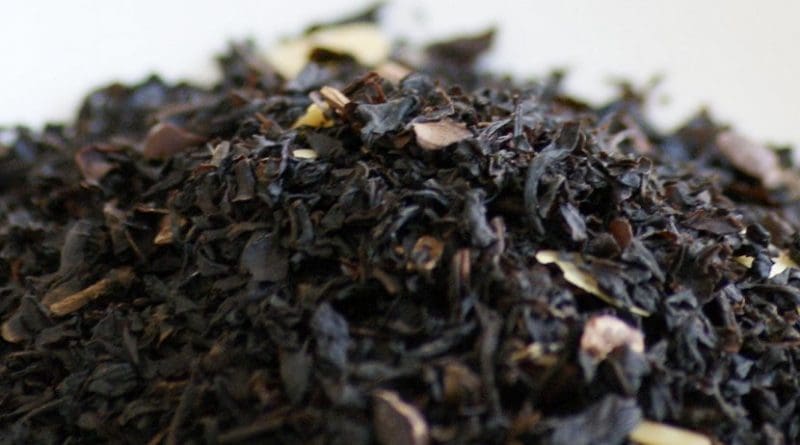 Black tea leaves