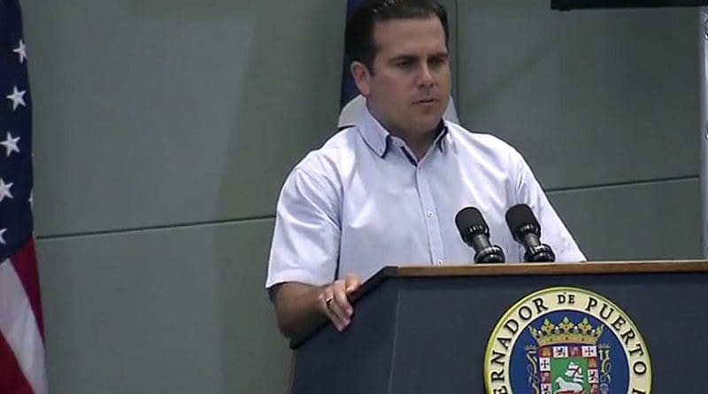 Puerto Rico's Gov. Ricardo Rossello. Source: DoD video screenshot.