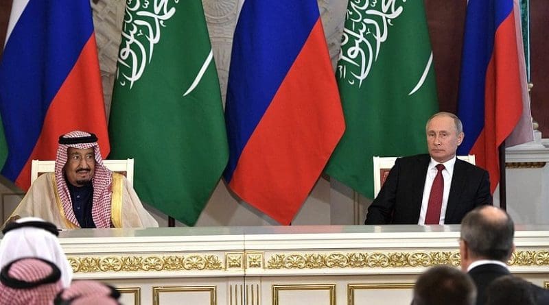 King Salman bin Abdulaziz Al Saud of Saudi Arabia with Russia's President Vladimir Putin. Photo Credit: Kremlin.ru