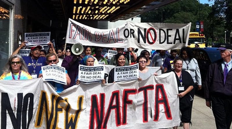 Protesting NAFTA. Photo Credit: Popular Resistance.