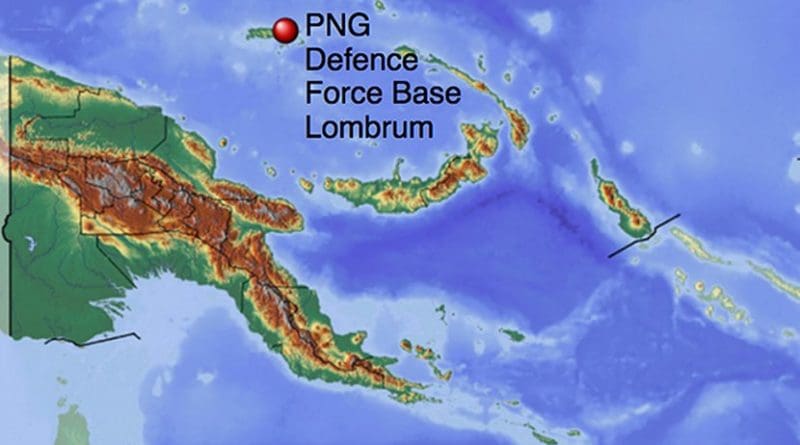 Lombrum Naval Base's location in Papua New Guinea. Source: Wikipedia Commons.
