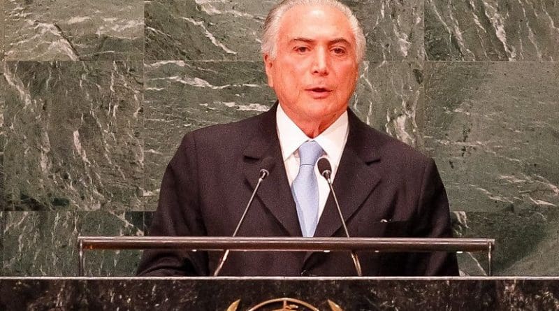 Brazil's Michael Temer at United Nations . Source: Wikimedia Commons.