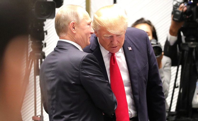 Russia's President Vladimir Putin with President of the United States Donald Trump. Photo Credit: Kremlin.ru