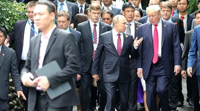 The 25th APEC Economic Leaders' Meeting participants. Russia's President Vladimir Putin with President of the United States Donald Trump. Photo Credit: Kremlin.ru