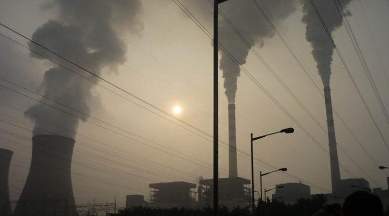 Coal ash from China's high-uranium coal deposits, such as what is produced by this power plant, is too radioactive to be reused in building materials, a new study shows. Credit Shifeng Dai