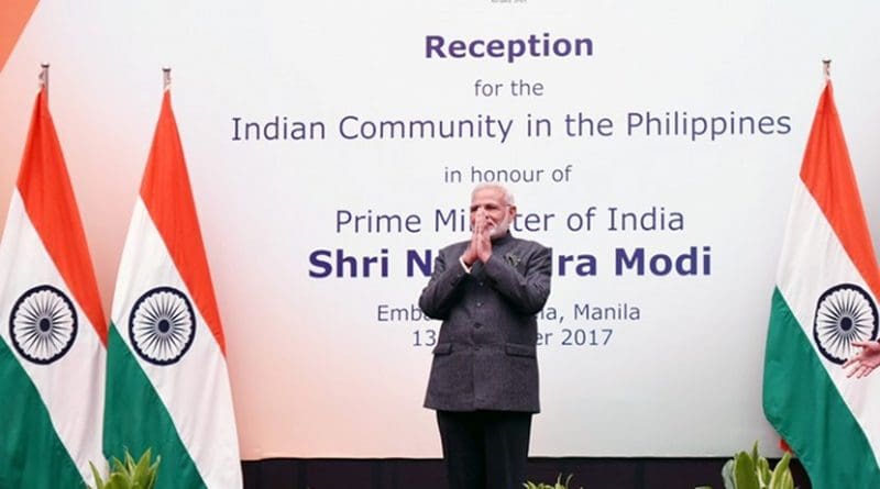 India's Prime Minister Shri Narendra Modi on Monday addressed the Indian community in Manila, Philippines. Photo Credit: India's PM Office.