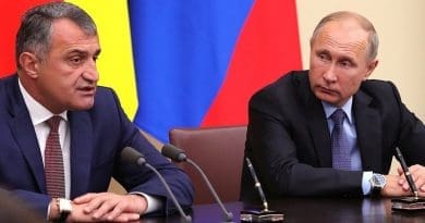 South Ossetia Anatoly Bibilov with Russia's President Vladimir Putin. Photo Credit: Kremlin.ru