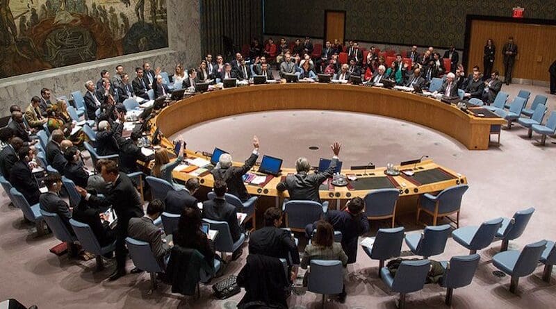 United Nations Security Council unanimously adopts Resolution 2199 (February 12, 2015) condemning any trade, in particular of oil and oil products, with ISIL (Daesh), Al-Nusrah Front, and any other entities designated as associated with al Qaeda (Courtesy UN/Loey Felipe)