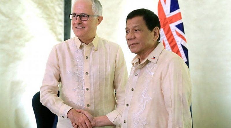 Australia Prime Minister Malcolm Turnbull with Philippine's President Rodrigo Duterte. Photo Credit: Presidential Communications Office