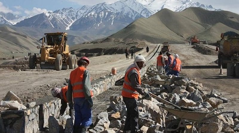 A new road being constructed in Bamyan in 2013. Credit: UNAMA