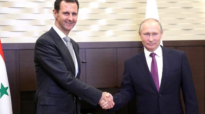 Russia's President Vladimir Putin with the President of the Syrian Arab Republic Bashar al-Assad. Photo Credit: Kremlin.ru