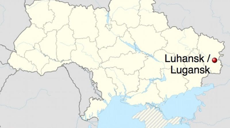 Location of Luhansk, Ukraine. Source: WIkipedia Commons.
