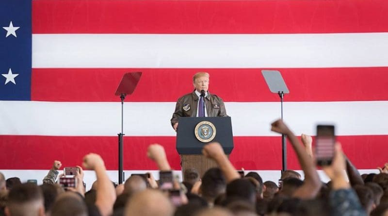 President Donald J. Trump delivers remarks at Yokota Air Base | November 5, 2017 (Official White House Photo by Andrea Hanks)