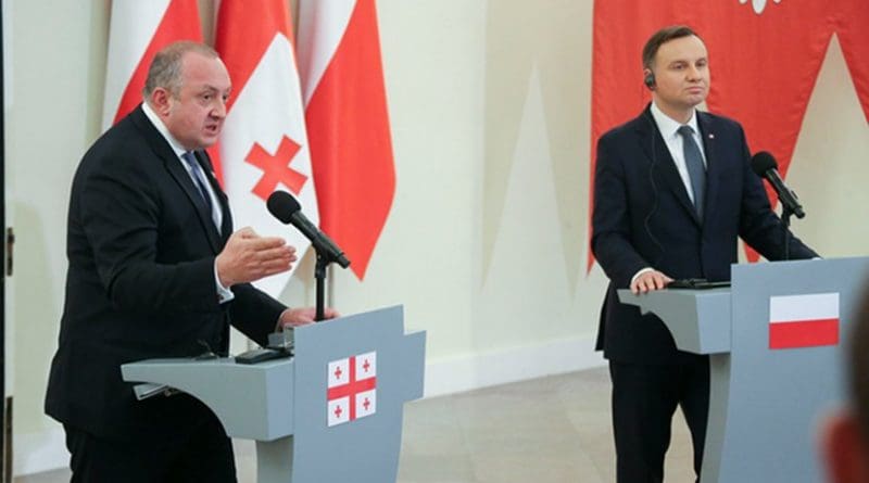 Georgia's Giorgi Margvelashvili and Poland's Andrzej Duda, Warsaw, November 8, 2017. Photo: president.gov.ge