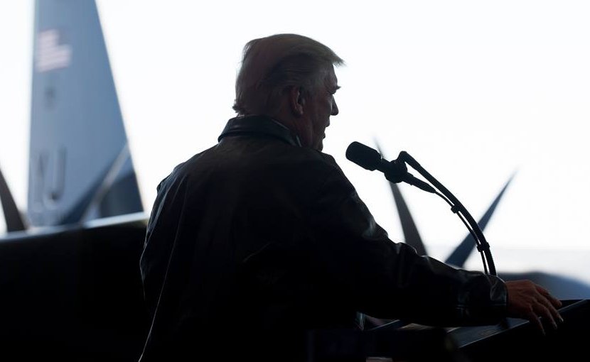 President Donald J. Trump delivers remarks at Yokota Air Base | November 5, 2017 (Official White House Photo by Shealah Craighead)