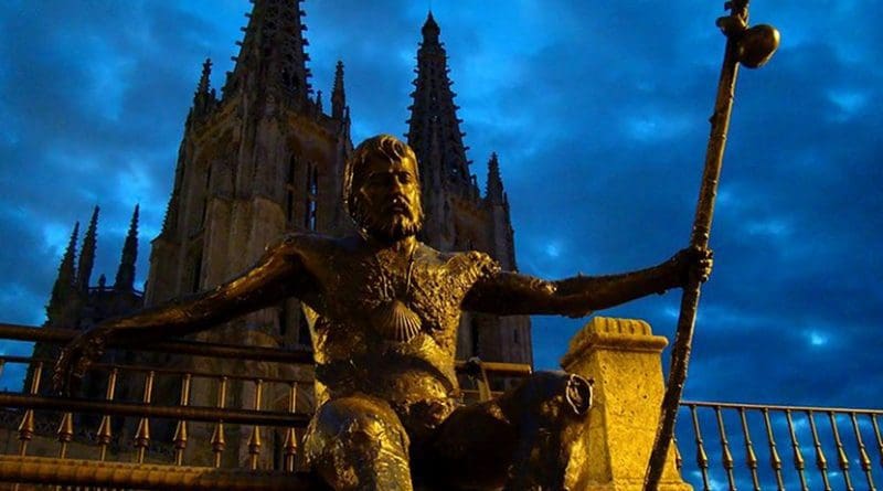 Monument of the pilgrims, Burgos, Spain. Photo by Bjørn Christian Tørrissen, Wikipedia Commons.