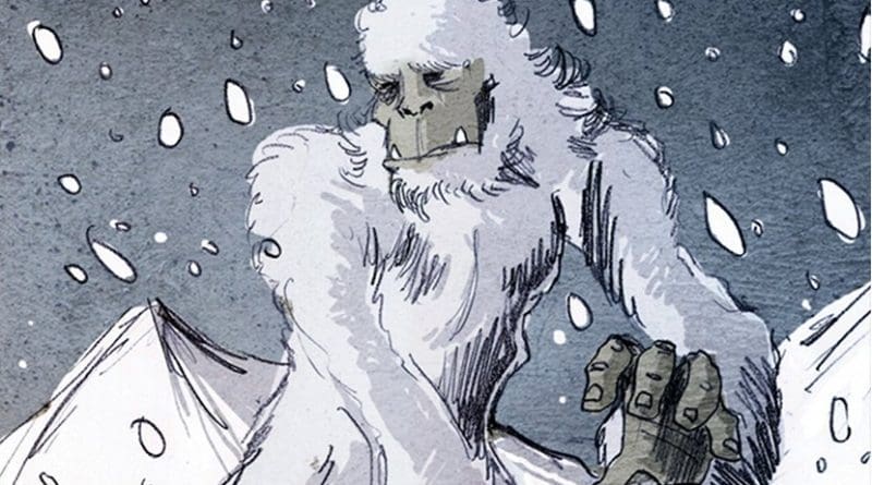Illustration of a Yeti by Philippe Semeria. Source: Wikipedia Commons.