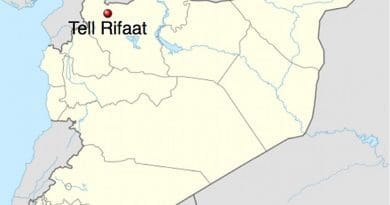 Location of Tell Rifaat in Syria. Source: Wikipedia Commons.