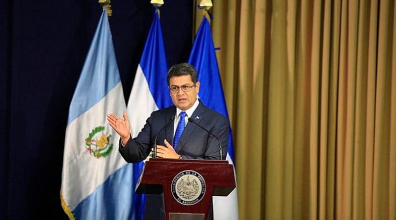 Honduras' Juan Orlando Hernández. Photo Presidencia El Salvador, Wikimedia Commons.