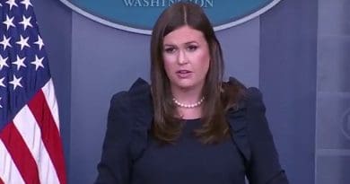Sarah Huckabee Sanders. Photo Credit: Screenshot White House video.